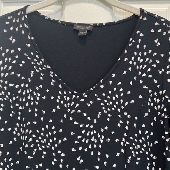 J Jill Wearever Soft Knit Print Dress Tunic for Work or to Wear Casually sz.XS - Picture 4 of 9